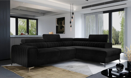 Laurece Sjeselongsofa Høyre Svart Laurece Sjeselongsofa Høyre Svart