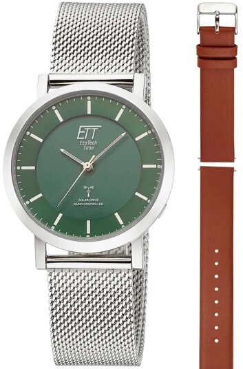 ETT Eco Tech Time Dameklokke ELS 11618 81MS Atacama Grønn/Stål Ø36