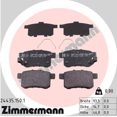 Bremseklosser ZIMMERMANN 24435.150.1 Bremseklosser ZIMMERMANN 24435.150.1