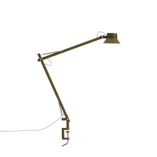Muuto Dedicate L2 Bordlampe med Klemme Brungrønn