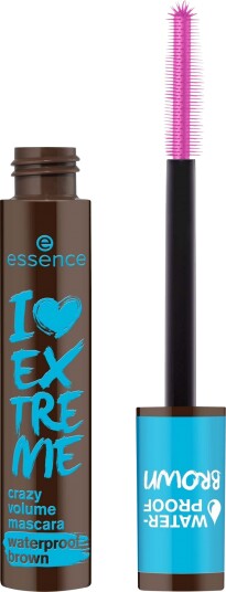 essence I Love Extreme Crazy Volume Mascara Waterproof 01 Cozy Brown essence I Love Extreme Crazy Volume Mascara Waterproof 01 Cozy Brown