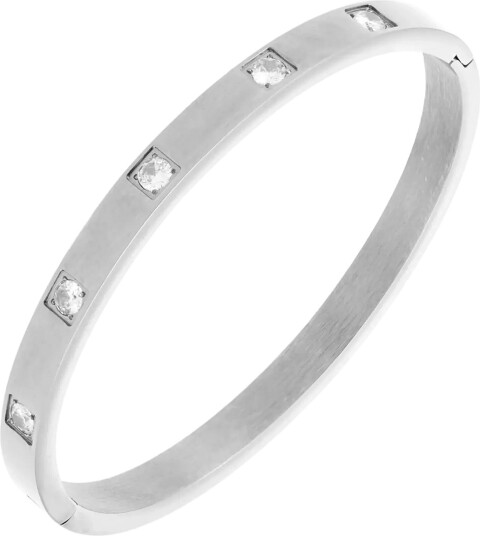By Jolima Celeste Bangle   Silver   ONE SIZE 6 cm