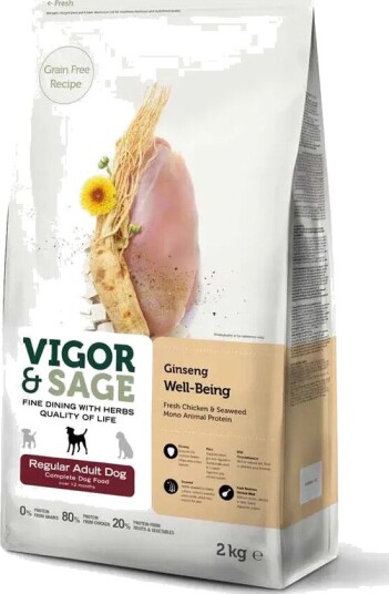 Adult V&s Well Being Ginseng Regular Dog 12 kg