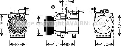 AC kompressor PRASCO HYAK123 AC kompressor PRASCO HYAK123