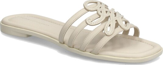 Tommy Hilfiger Th Script Flat Mule Lth Beige 39