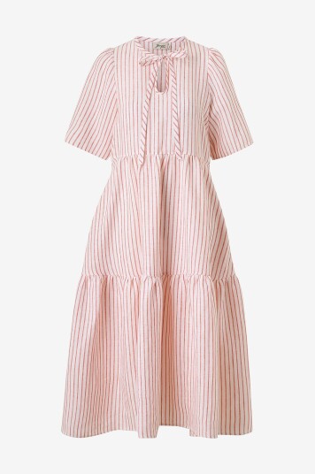 Jumperfabriken Kjole i lin Lucie Dress Rød