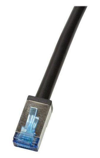 Logilink Professional Koblingskabel Rj-45 Hann Til Rj-45 Hann 50 Cm Sftp Cat 6A Halogenfri Utendørs Svart