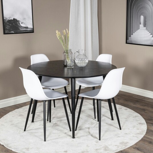 Venture Home Spisegruppe Venture Home Dipp med 4 Polar Plastic Stoler GR20661