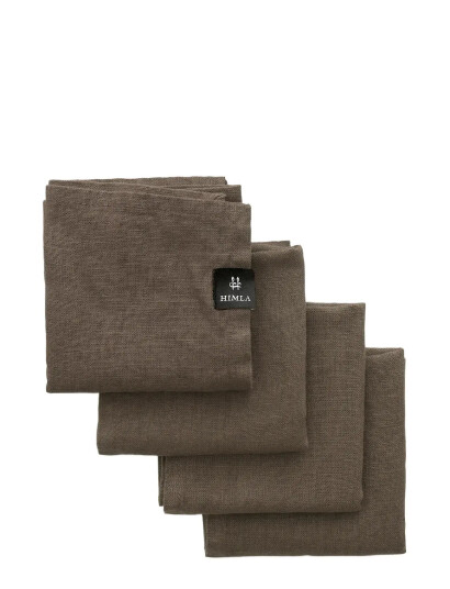 Himla Sunshine Napkin 4-Pack - Brown - 45X45CM