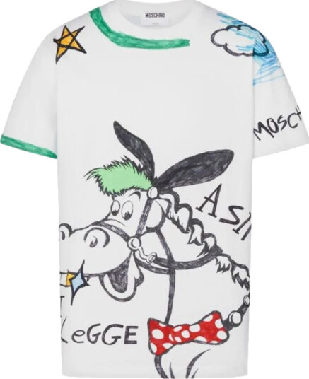 Moschino unisex Topper Hvit L,