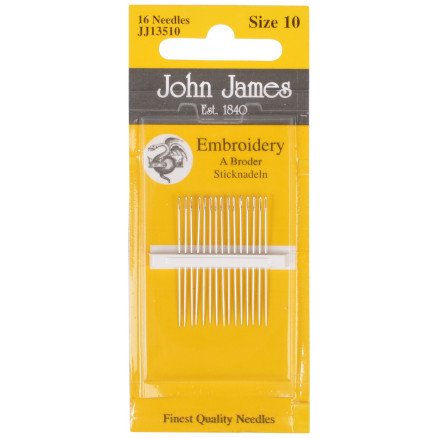 John James broderinåler størrelse 10 16 stk. John James broderinåler størrelse 10 16 stk.