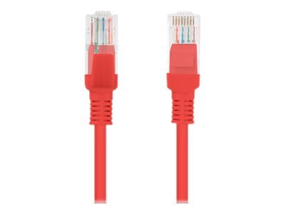Lanberg Koblingskabel Rj-45 Hann Til Rj-45 Hann 2 M Utp Cat 5E Uten Hindringer Formstøpt Ral 3017 Rød