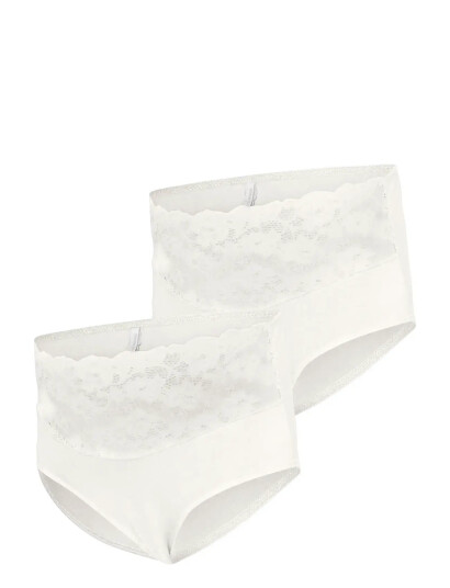 Mamalicious Mlalberta Lace Panties Hw 2 P Noos White S
