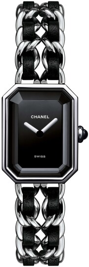 Chanel Dameklokke H0451 Premiere Sort/Stål 15x19.5 mm