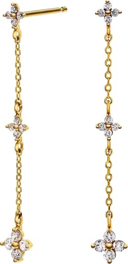Pan Jewelry Øredobber i 585 gult gull med zirkonia