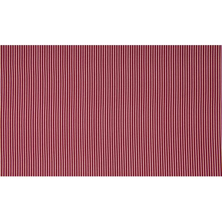 Diverse Minimals Bomullspoplinstoff Print 318 Stripe Bordo 145cm 50cm