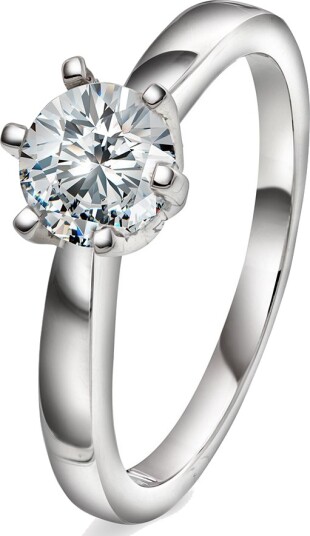 Sylvsmidja Ring i gull med diamant 1,0 ct TWSI størrelse Ring i gull med diamant 1,0 ct TWSI 58