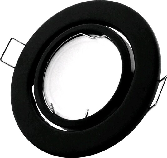 GU10/MR16 Downlight sett Uten lyskilde Sort Hull: Ø7 cm Mål: Ø9 cm Sokkel : MR16