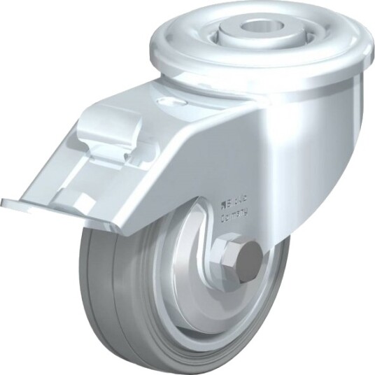 Blickle 737887 Ler-Ve 80R-Fi-Sg-Fa Styrehjul Med Brems, Hjuldiameter 80 Mm, 50 Kg