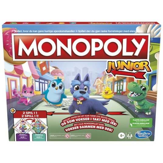 Hasbro Monopoly Junior 2 Games in 1 DK/NO