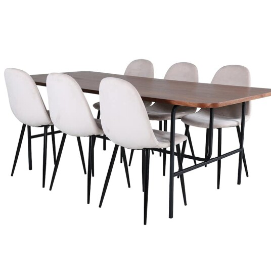Venture Home Spisegruppe Venture Home Chicago Spisebord og Pobbie Spisestol GR22151