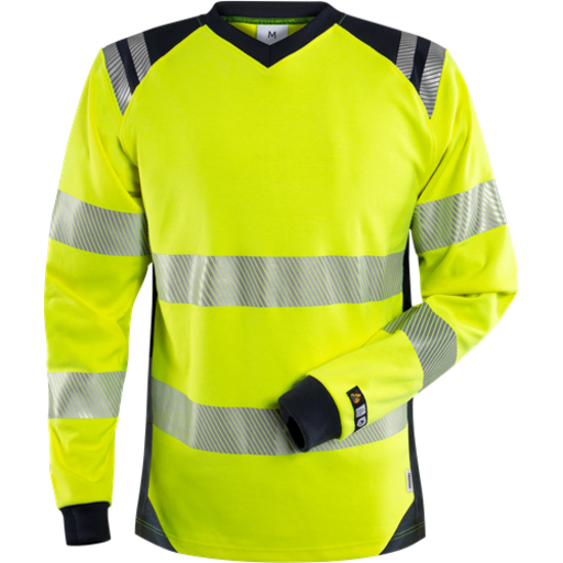 Fristads T-Shirt Flam Dam Kl 3 7357 Tfl Varselgul/marinblå L Fristads T-Shirt Flam Dam Kl 3 7357 Tfl Varselgul/marinblå L
