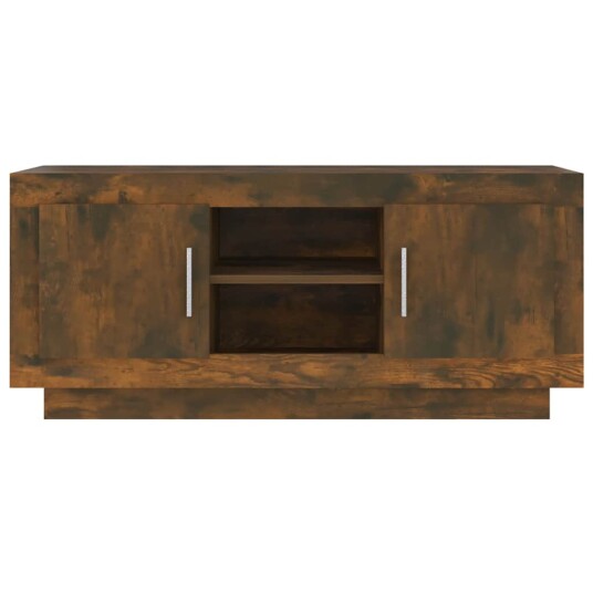 vidaXL TV-benk røkt eik 102x35x45 cm konstruert tre