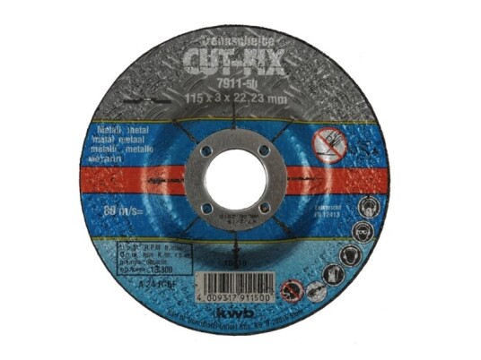 Kwb Cut-Fix, Skjæreskive, Metall, 2,2 Cm, 11,5 Cm, 3 Mm, 80 M/S