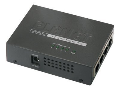 Planet Hpoe-460 - Strøminjektor - Ac 100-240 V - 120 Watt - Ethernet 10/100/1000 - Utgangskontakter: 4