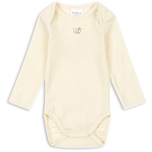 Konges Sløjd Fanga Beige Melange Erba Ull Ls Body 6 mdr Konges Sløjd Fanga Beige Melange Erba Ull Ls Body 6 mdr