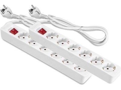 ON 6 vei strømforgrener 1.5m 2 pack ON 6 vei strømforgrener 1.5m 2 pack