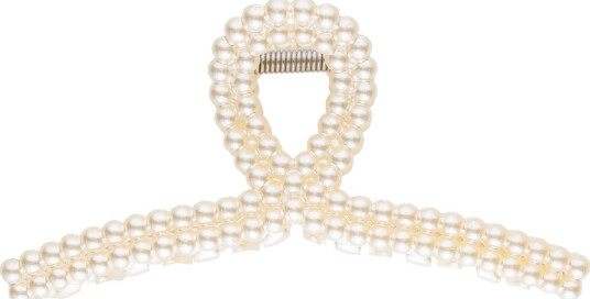 DARK Pearl Hair Claw Looped White Pearl DARK Pearl Hair Claw Looped White Pearl