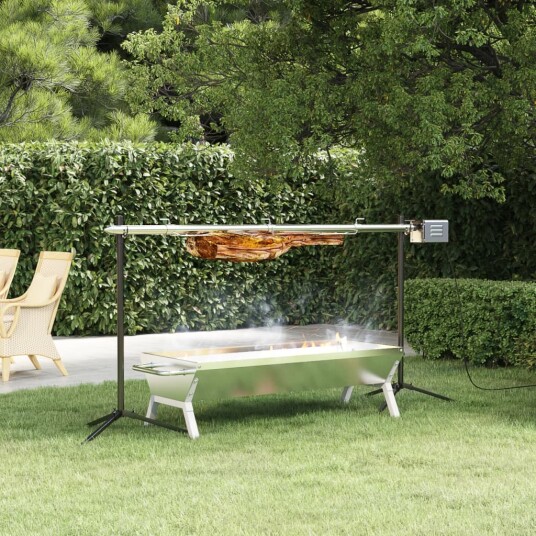 Automatisk grill med motor rustfritt stål 150x46,5x82,5 cm Automatisk grill med motor rustfritt stål 150x46,5x82,5 cm