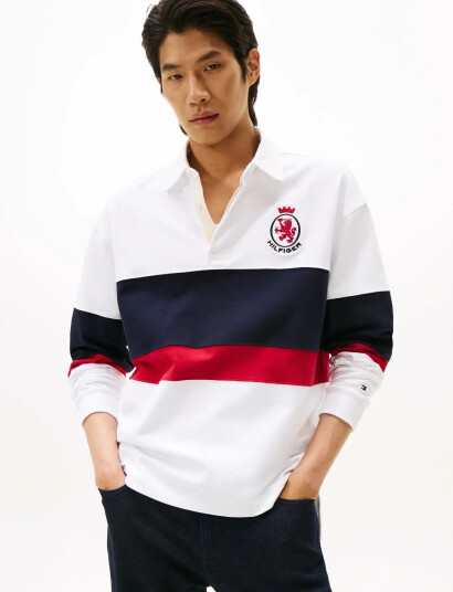 Tommy Hilfiger Rwb Crest Rugby - White - M Tommy Hilfiger Rwb Crest Rugby - White - M
