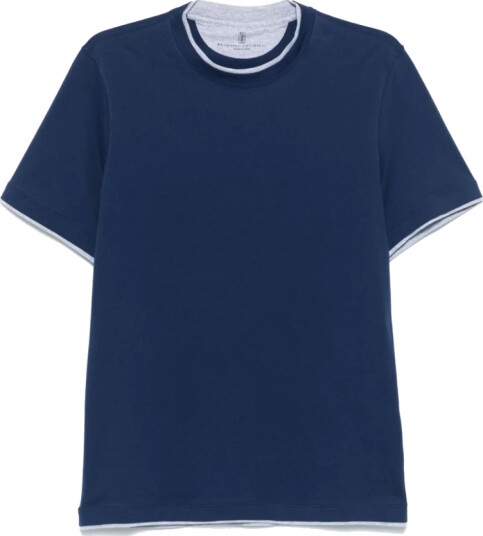 Brunello Cucinelli Herre Topper Blå XL,