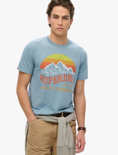 Superdry Cl Great Outdoors Relaxed Tee Blue M