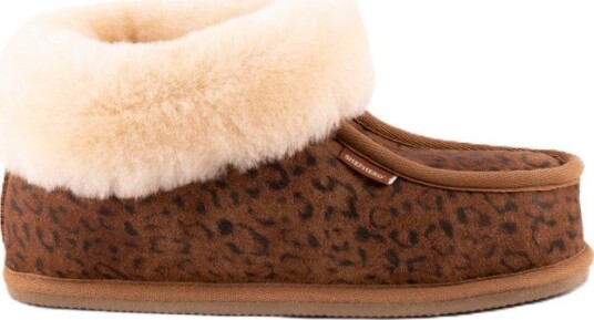 Shepherd of Sweden Women's Lena Slipper Chestnut Leopard 41
