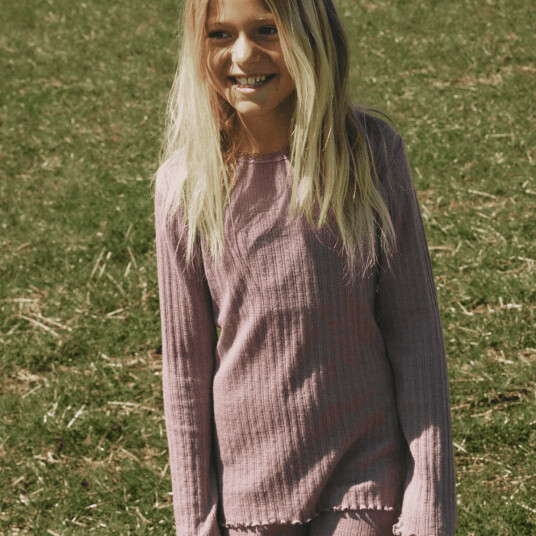 Name It Nkfwossa Wo/Si Rib Ls Top Pink 116