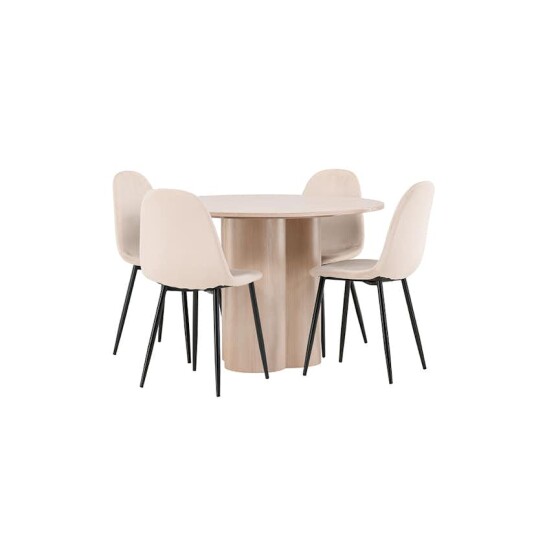 Venture Home Spisegruppe Venture Home Olivia med 4 Polar Stoler Natur GR22877