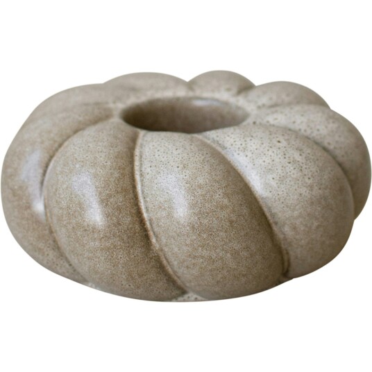 DBKD Twine Lysestake Ø14 cm Steingods Beige