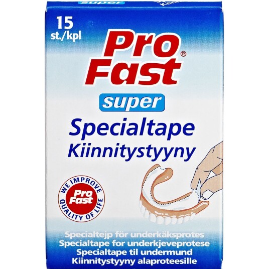 Profast Special Tape til tandproteser FittyDent Protesepuder Profast Special Tape til tandproteser FittyDent Protesepuder