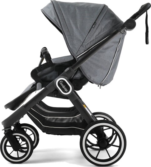 Emmaljunga NXT90F Black m/ Sittedel FLAT Lounge Grey