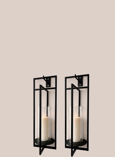 Zelected by Houze 2 pakning Candle Lantern Portland petit Svart Zelected by Houze 2 pakning Candle Lantern Portland petit Svart
