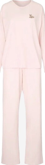 Hunkemöller Pj Ls Cotton Jersey Deer - BALLERINA - XS