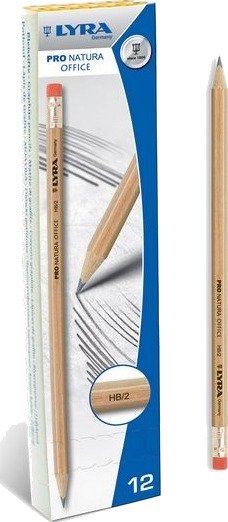 Lyra Olówek Pro Natura Hb/2 Med Viskelær (12 Stk) (273674)