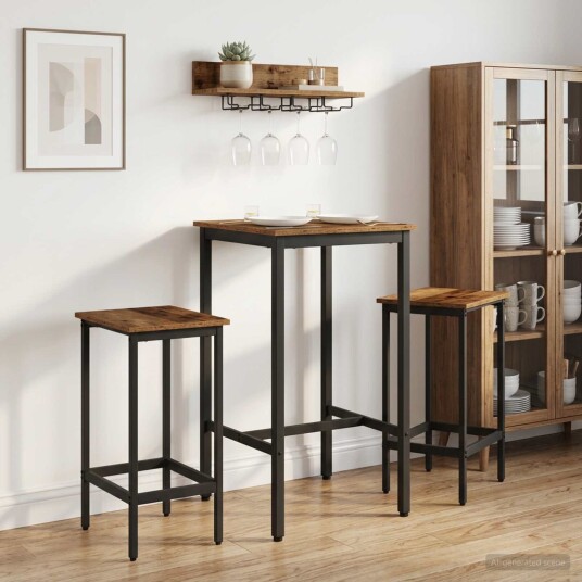 vidaXL Barstol 2 stk. Gammelt tre 40 x 32 x 64 cm Konstruert tre