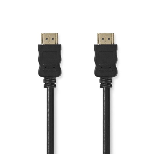 Nedis High Speed ​​HDMI ™ kabel med Ethernet | HDMI ™ -kontakt | HDMI ™ -kontakt | 4K@30Hz | ARC | 10.2 Gbps | 20.0 m | Rund | PVC | Sort | Label