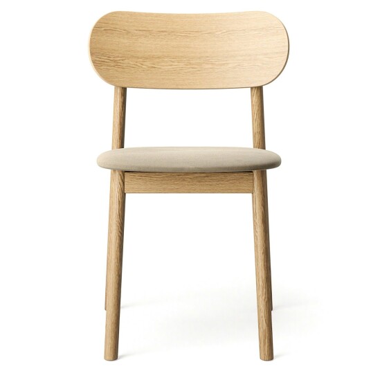 Decotique Elephant Stol Naturlig Eik / Beige Fløyel