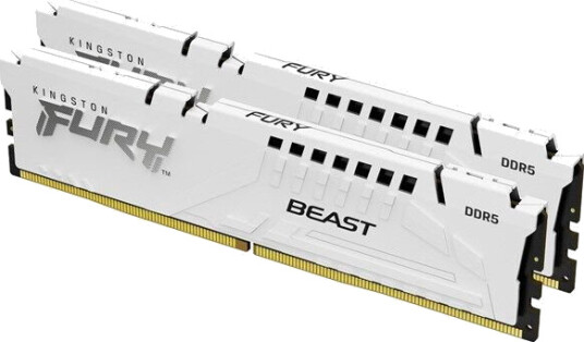 Kingston FURY Beast DDR5 32GB 6000MHz CL30 RAM Dual Channel Hvit med XMP