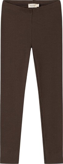 MarMar Leggings Bomull/Modal Rib Dark Steking MarMar 4 år (104) Leggings Brun